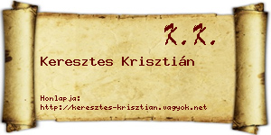 Keresztes Krisztián névjegykártya