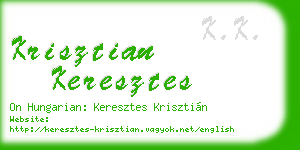 krisztian keresztes business card