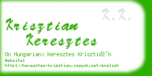 krisztian keresztes business card